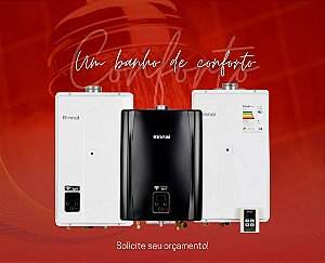 AQUECEDORES RINNAI - LINHA CONVENCIONAL(7L À 45L)