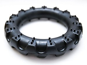 Pneu Borracha Preta Pequeno 10cm