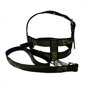 Conj Guia e Peitoral Grande Porte Tração Camuflagem G