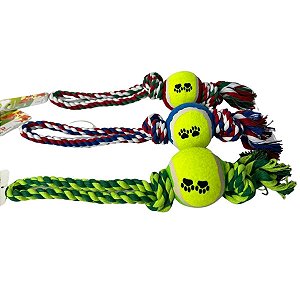 Mordedor Pet Corda Com Bola (cores sortidas)