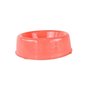 Comedouro Patinhas Design G Coral 2750ml Pet Injet