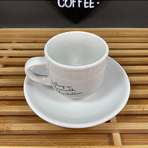 Xicaras de café hauscraft em porcelana branca 90ml