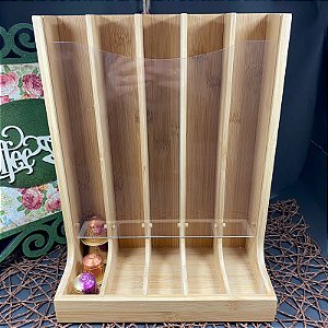 SUPORTE PORTA CAPSULAS DE CAFE NESPRESSO DE BAMBU HAUSKRAFT