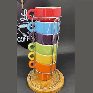 JOGO DE XICARAS EM PORCELANA - 50ML