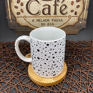 CANECA DE PORCELANA ESTRELAS HAUSKRAFT 330ML