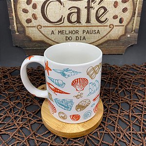CANECA DE PORCELANA OCEANO HAUSKRAFT 330ML