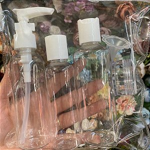 KIT VIAGEM 5 PEÇAS DE PLASTICO