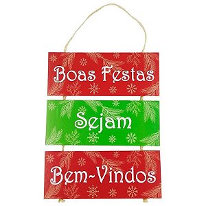 PLACA DECORATIVA NATALINA 31X20,5 CM