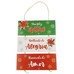 PLACA DECORATIVA NATALINA 31,5X25CM