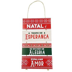 PLACA DECORATIVA NATALINA 31,5X25CM