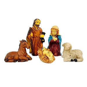 PRESÉPIO NATAL EM RESINA  5 PEÇAS