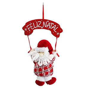 PLACA PAPAI NOEL DECORATIVA 32CM