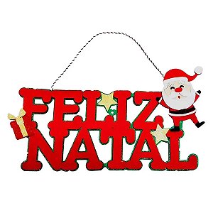 PLACA FELIZ NATAL DECORATIVO