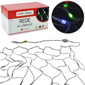 PISCA PISCA REDE 160 LEDS COLORS 127V 2,7X1,1M 8 FUNCOES