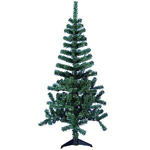 ARVORE DE NATAL 1,50M VERDE COM 220 GALHOS E PE DE PLASTICO