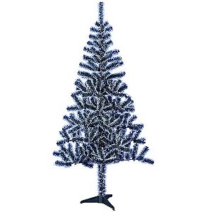 ARVORE DE NATAL 1,80M NEVADA COM 320 GALHOS E PE DE PLASTICO