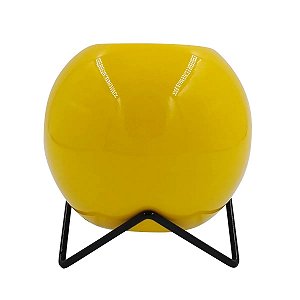 VASO DECORATIVO DE PORCELANA COM SUPORTE 10CM