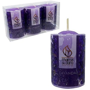 VELA DECORATIVA AROMATICA PERFUMADA LAVANDA COM 1 PEÇA 40G