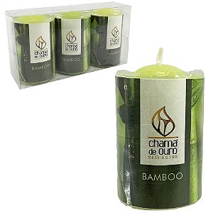 VELA DECORATIVA AROMATICA PERFUMADA BAMBOO COM 1 PEÇA 40G