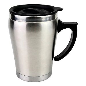 CANECA TÉRMICA EM AÇO INOX 350ML