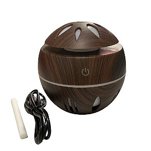 UMIDIFICADOR PARA AMBIENTES REDONDO COM LUZ + CABO USB