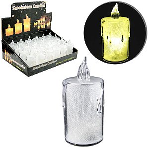 VELA DECORATIVA ELETRONICA DE LED A BATERIA 8X4CM DE Ø