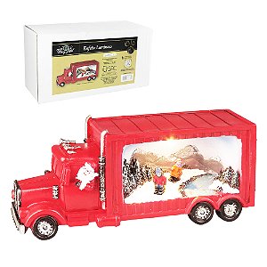 ENFEITE DE NATAL LUMINOSO CAMINHAO CENA C/2 BONECOS + 1 LED A PILHA 22X9X7,5CM NTD23006 WINCY