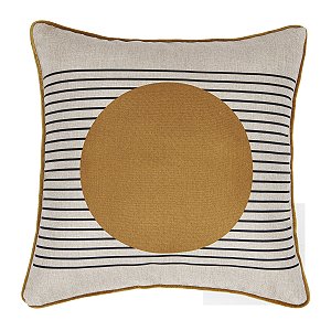 CAPA DE ALMOFADA COM BORDA AMELIA ESTAMPA 1 043X043CM BEGE E AMARELO JOLITEX