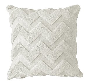 CAPA DE ALMOFADA PLUSH GROSSA FELPUDA 043X043CM BEGE JOLITEX