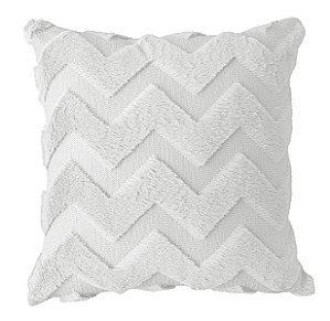 CAPA DE ALMOFADA PLUSH GROSSA FELPUDA  043X043CM BRANCO JOLITEXX