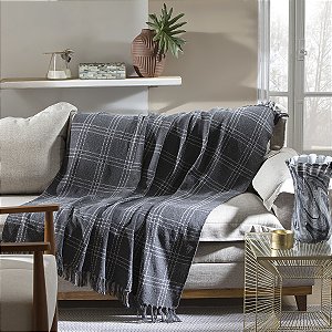 XALE PARA SOFA ESTAMPADO 130 x 150 cm CINZA JOLITEX