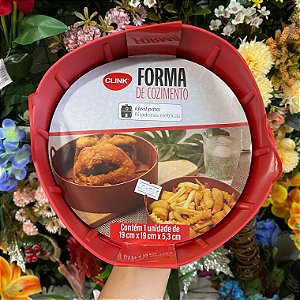 FORMA COZIMENTO REDONDA FRITADEIRA ELETRICA SILICONE 19 CM X 19 CM X 7,7 CM
