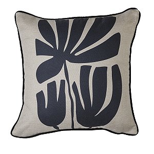 CAPA DE ALMOFADA COM BORDA PLACE ESTAMPA 3 043X043CM BG/PRETO