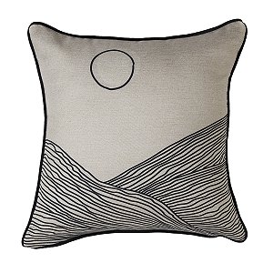 CAPA DE ALMOFADA COM BORDA PLACE ESTAMPA 2 043X043CM BG/PRETO
