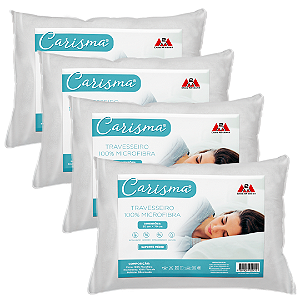 Travesseiro Carisma Suporte Médio 100% Microfibra 50x70cm - Dois M Textil