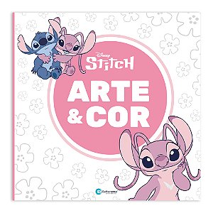 Livro de Colorir Stitch e Angel - 36 Páginas Gigantes (27x27cm)