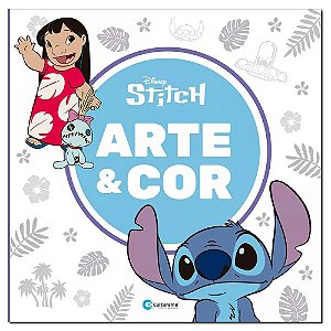 Livro de Colorir Stitch Arte e Cor - 36 Páginas Grandes (27x27cm)