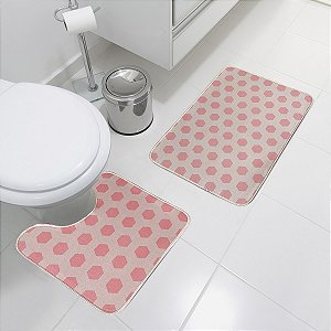Kit Jogo de Tapete de Banheiro Allegra 2 Peças Antiderrapante - Jolitex