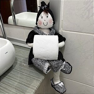 BONECA DE PANO ARTESANAL PORTA PAPEL HIGIENICO