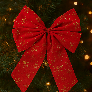 NT. LACO VERMELHO C/GLITTER DOURADO 25X20CM B-008 RIO MASTER