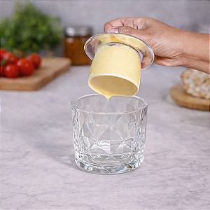 MANTEIGUEIRA FRANCESA DE VIDRO REDONDA DIAMOND  9,5X8,5CM0 LYOR