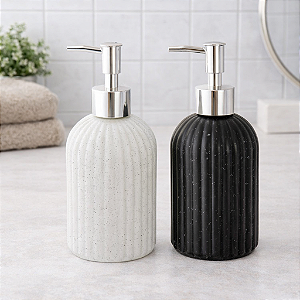 DISPENSER DE SABONETE LÍQUIDO 400 ML VIDRO – CLINK 18,5x7,5x7,5 cm