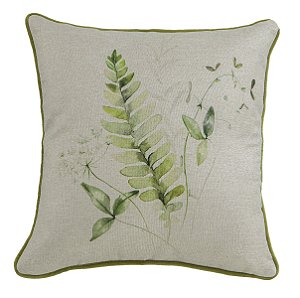 CAPA DE ALMOFADA COM BORDA GRACE ESTAMPA 2 043X043CM VERDE/BEGE