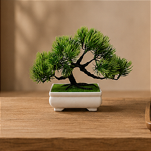 ENFEITE FLOR ARTIFICIAL BONSAI VASO DE PLASTICO JARDINEIRA