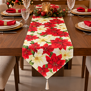 Trilho Caminho de Mesa Natalino 35x100cm Rio Master Natal
