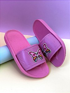Kit 12 Pares Slide Infantil Pala Personagens Menina Sandalia de dedo Atacado