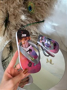 Kit 12 Pares Chinelo Infantil Nike Menino Sandalia de dedo Kids Atacado