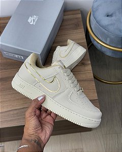 Tênis Feminino Nike Air Force 1 Shine Bicolor Sneaker Casual Premium Varejo