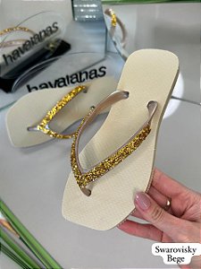 Kit 12 Pares Chinelo Feminino Havaianas Swarovisky Sandalia de dedo Atacado