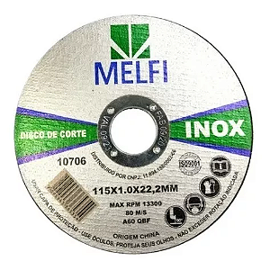 50 Discos Corte Aço Inox Extra Fino 115x1.0x22,2 4.1/2" Pol
